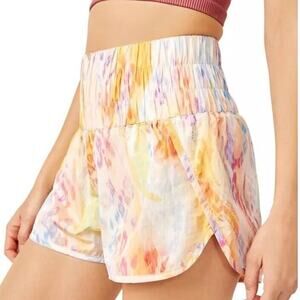 FREE PEOPLE FP MOVEMENT |‎ The Way Home Shorts Lynx Cosmic Combo Rainbow | Large